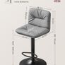 Bar Stool Set of 2 360 Swivel Black Image 5