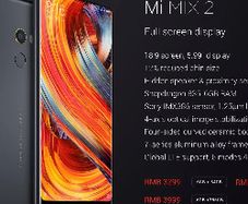 Xiaomi Mi MIX 2 - 128GB (8GB RAM) - Black (Dual SIM) Unlocked Smartphone/ Used
