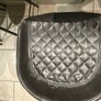 Three  black quilted kitchen bar stools Image 6