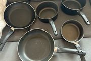 frying pans and pots