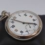 Vintage Silver Cased Swiss made Military Issue Pocket Watch Image 3