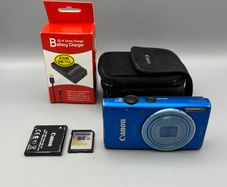 Canon IXUS 132 16MP Digital Camera Blue - Full Kit