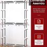 Clothes Rail  Clothes Rack with Shelves & Wheels, Multi-Functional Clothing Rail with Hooks, Sturdy Metal Garment Rack for Bedroom, Laundry, Balcony, 84cm / 31cm / 202cm, Black Image 5