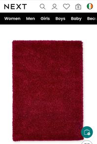 Red shaggy rug