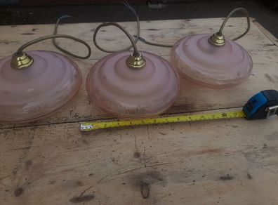 Set 3 Art Deco Glass Ceiling Lights