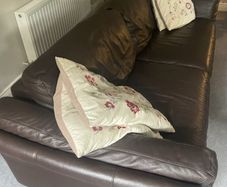 Italian Brown Leather Sofa