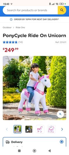 Feber Ride on Unicorn