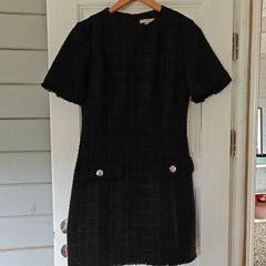 H&M black tweed dress