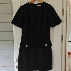 H&M black tweed dress