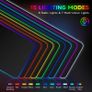 RGB Gaming Mouse Mat Pad, Large Thick  XXXL Extended Led Mousepad with NonSlip Rubber Base, Soft Computer Keyboard Mice Mat for Macbook, PC, Laptop, Desk Black Image 2