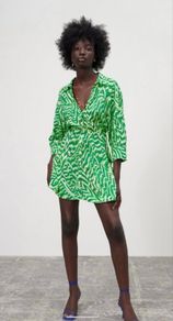 Zara Printed Shirt Dress