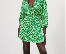 Zara Printed Shirt Dress XS