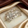 Silver Harry Ivens Morganite & Zircon Cluster Ring Image 2