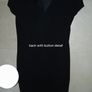 NEXT black below knee dress with covered black buttons down the back Image 2