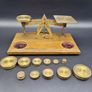 Antique Brass Postal Scales & Weights Warranted Accurate Desk Scales Image 5