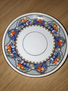 Small JLS early 20th Century Schneider & Co.  fruit pattern saucer