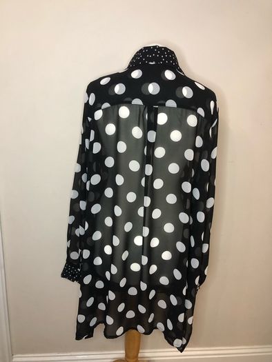 Yours black/white chiffon blouse (size 26-28)
