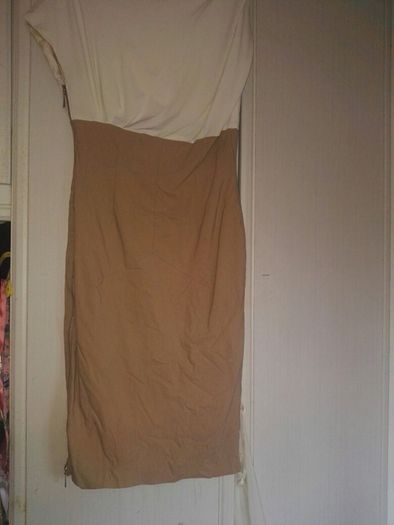 Cream And Camel Dress