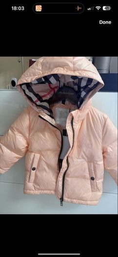 Burberry down jacket 2yrs