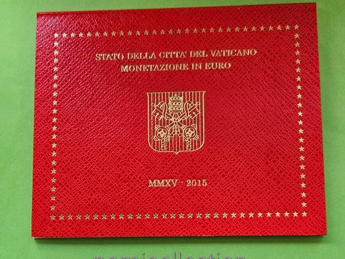 Vatican City 2015 year Brilliant Uncirculated Euro coin set.