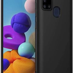 Black Soft Silicone Case for Samsung Galaxy A21S Shockproof Back Cover