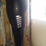Oasis black fancy ripped leggins size XS  UK8 EUR36 Postage included Image 3