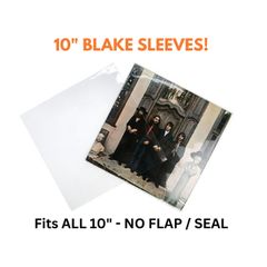 16% Off! No. 10 Pcs x BLAKE SLEEVES! 10" Inch Single 78rpm Vinyl Record Covers Crystal CLEAR plastic Outer sleeves - NO FLAP SEAL