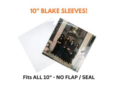 16% Off! No. 10 Pcs x BLAKE SLEEVES! 10" Inch Single 78rpm Vinyl Record Covers Crystal CLEAR plastic Outer sleeves - NO FLAP SEAL