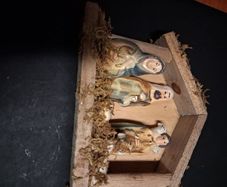 Mini wooden frame nativity scene