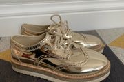 Gold Zara Shoes
