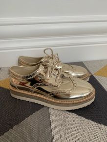 Gold Zara Shoes