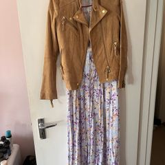 Tan suede biker jacket
