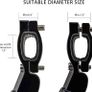 Adjustable Bike Kickstand,Bike Stand Kick for Center Side Parking Rack for Bicycle Mountain Bike Road Bike with Wheel Diameter 24 26 or 700c and 29 inches Image 4