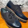 Clarks Navy Leather Brogues Ladies Oxford Style Shoes UK5.5 EU38.5 Image 2