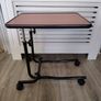 Adjustable over bed table on wheels Image 2
