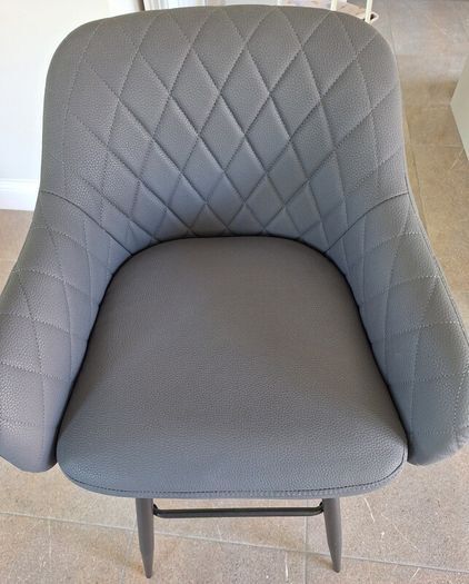 EZ Living Ottowa Grey Faux Leather Bar Stool