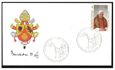 2005 Vatican Portrait of Benedict XVI, Habemus Papam (Beginning of the pontificate of Benedict XVI) First Day Cover (FDC)