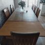 Solid Oak extendable Dining table with drawers Image 7