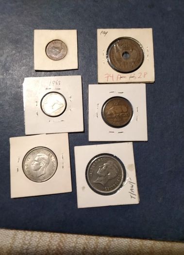 Six  Assorted Coins