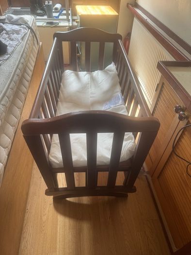 wooden rocking Crib