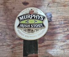 vintage Murphy's Irish Stout brass beer pump badge
