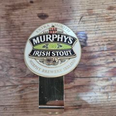 vintage Murphy's Irish Stout brass beer pump badge