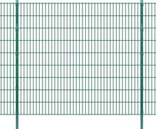 2D Garden Fence Panels & Posts 2008x1830 mm 10 m Green