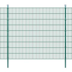 2D Garden Fence Panels & Posts 2008x1830 mm 40 m Green