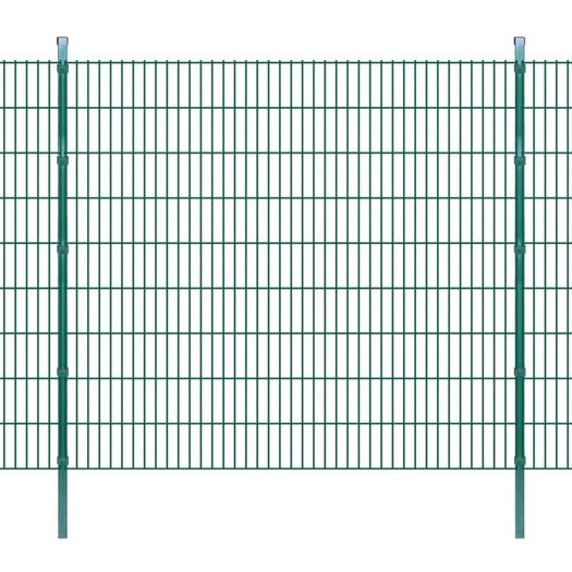 2D Garden Fence Panels & Posts 2008x1830 mm 18 m Green