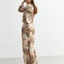 New Look- LEOPARD - FLORAL Maxi skirt - brown pattern UK10 New Image 3