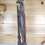 African Statue Ebony Carved Wood Figure Vintage Sculpture Statues Image 2