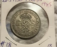 British Florin 1945 (50% Silver)