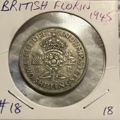 British Florin 1945 (50% Silver)