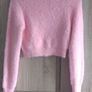 crop sweater pink fits Xs s  with heart new Image 2
